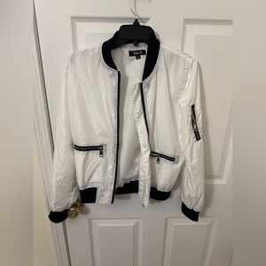 Women's White Bomber Jacket